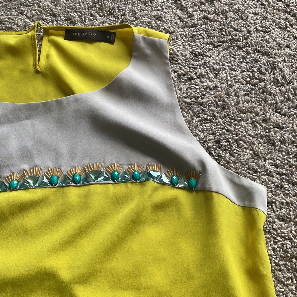 The Limited | Block Color Shell with Gem Stones - Picture 4 of 6